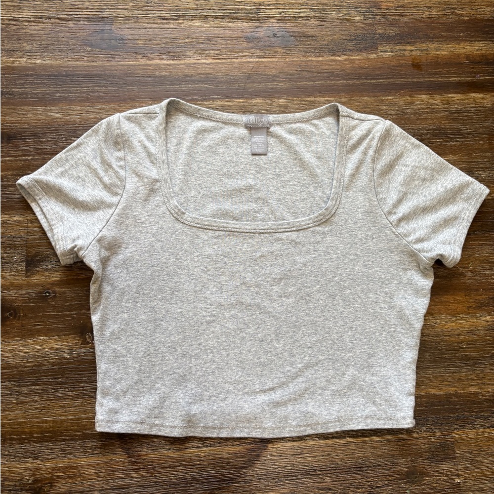 Gray Women's Cropped Top